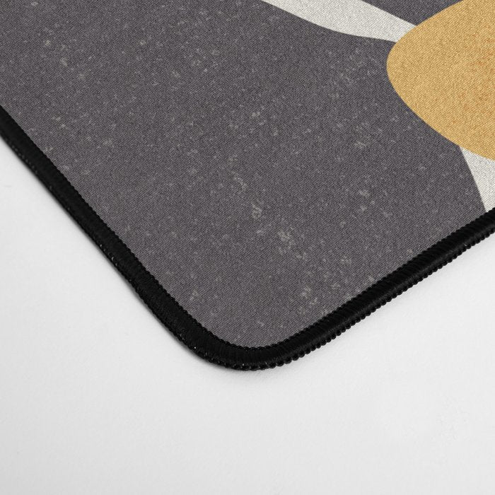 Abstract Black Florals Desk Mat Gallery Image 4