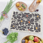 Abstract Black Florals Cutting Board Gallery Image 2
