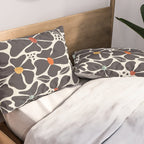 Abstract Black Florals Pillow Sham Gallery Image 2