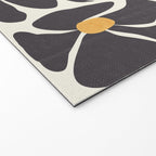 Abstract Black Florals Welcome Mat Gallery Image 2