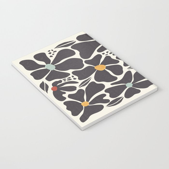 Abstract Black Florals Notebook Gallery Image 3