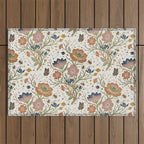 Boho Floral Galaxy Garden Outdoor Rug Gallery Image 1
