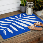 Wild Ferns: Persian Blue Edition Outdoor Rug Gallery Image 2