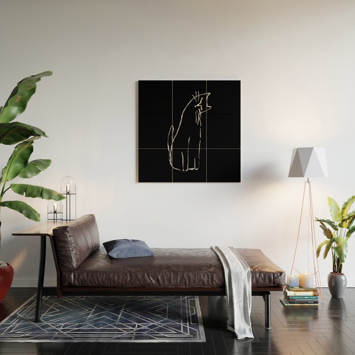 Curious cat impression Wood Wall Art Gallery Image 2