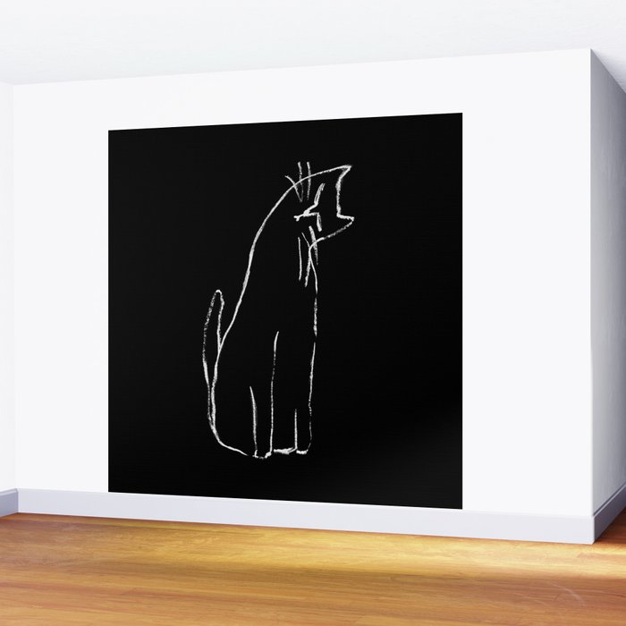 Curious cat impression Wall Mural Gallery Image 2