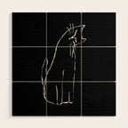 Curious cat impression Wood Wall Art Gallery Image 1