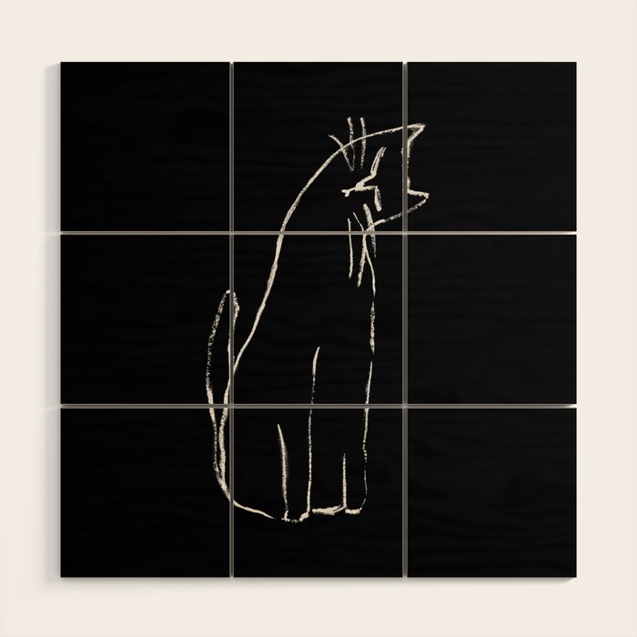 Curious cat impression Wood Wall Art Gallery Image 1