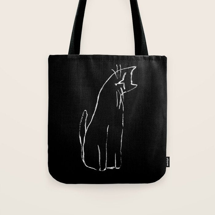 Curious cat impression Tote Bag Gallery Image 1