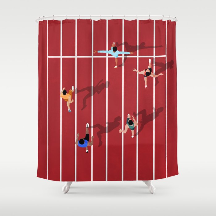 Finish Line Shower Curtain Gallery Image 1