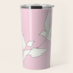 Two Swallows Line Art Travel Mug Gallery Image 1
