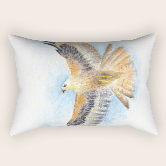 Red Tail Hawk Rectangular Pillow Gallery Image 2