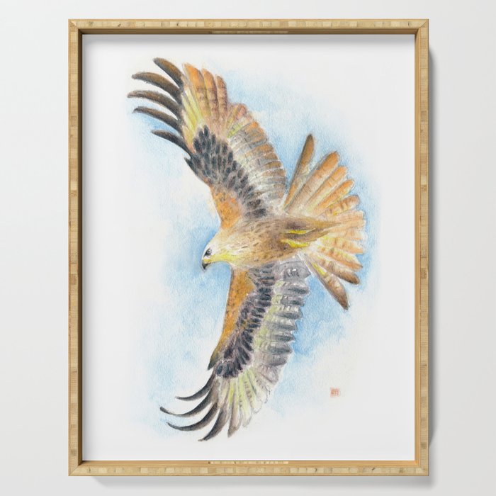 Red Tail Hawk Serving Tray Gallery Image 1