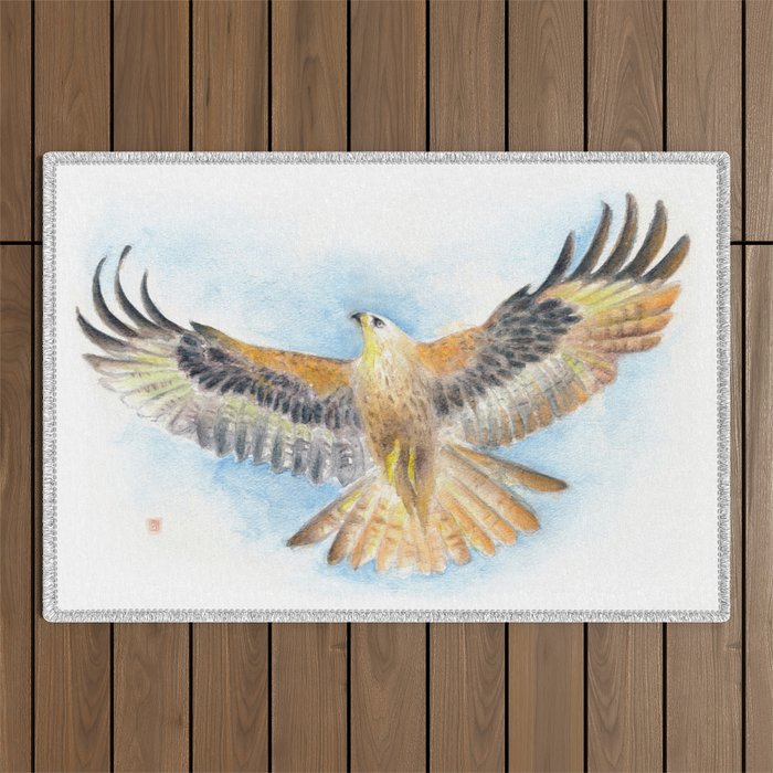 Red Tail Hawk Outdoor Rug Gallery Image 1