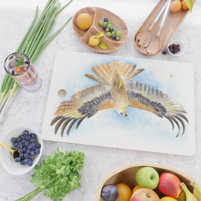 Red Tail Hawk Cutting Board Gallery Image 2