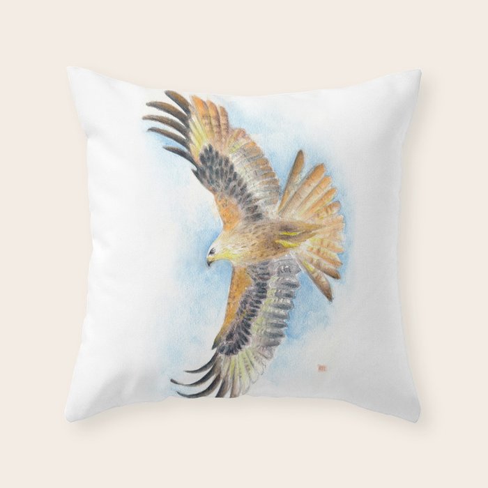 Red Tail Hawk Throw Pillow Gallery Image 1