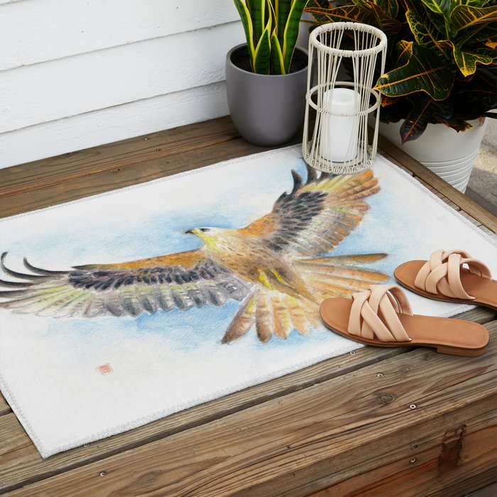 Red Tail Hawk Outdoor Rug Gallery Image 2