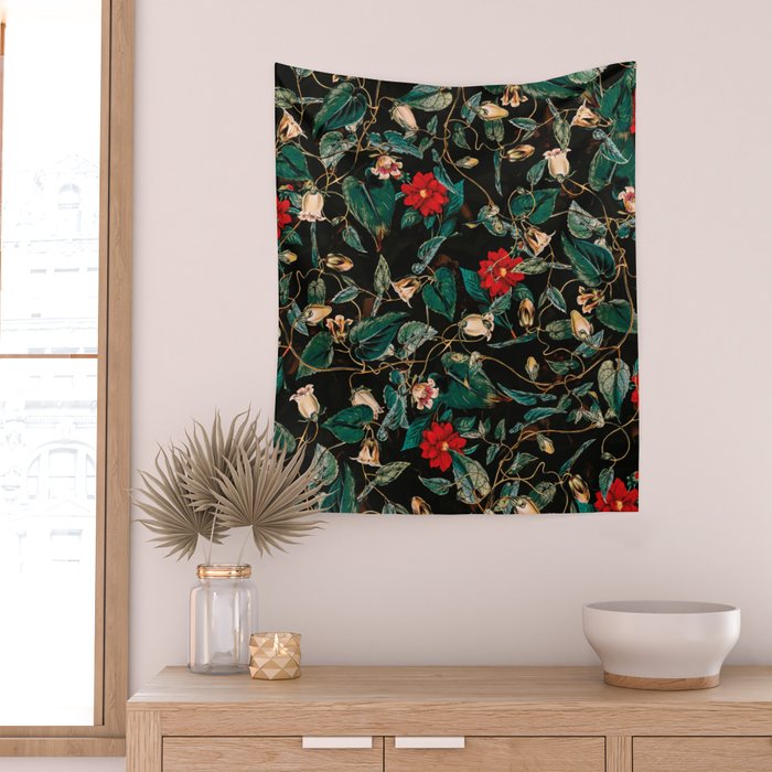 TROPICAL JUNGLE - Night II Wall Tapestry Gallery Image 2