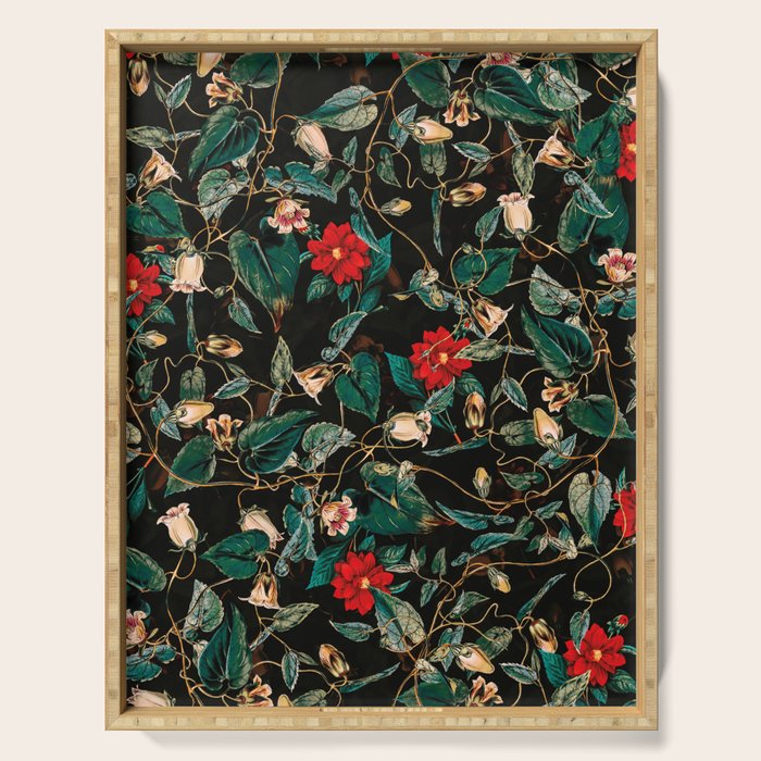 TROPICAL JUNGLE - Night II Serving Tray Gallery Image 1
