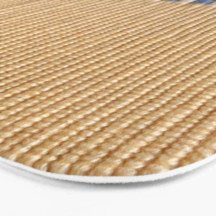 Mid Century Modern Minimalist Color Field Geometric Style Bath Mat Gallery Image 3