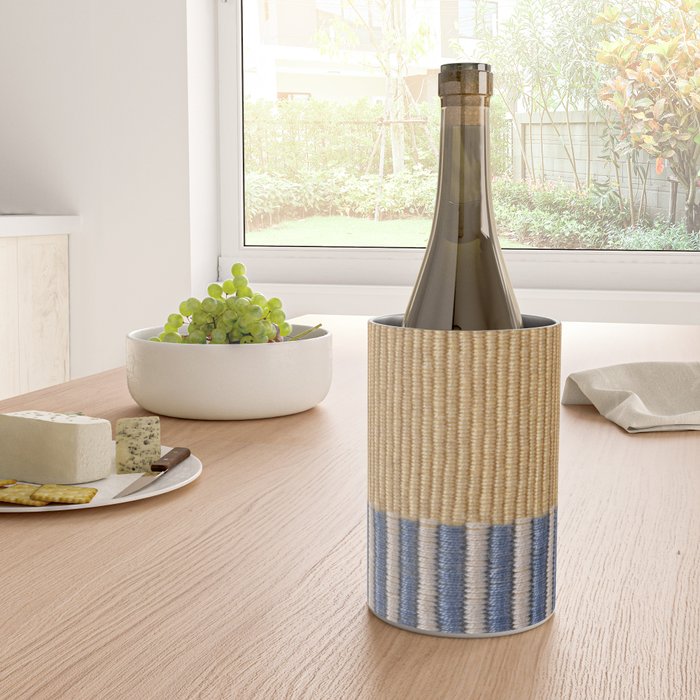 Mid Century Modern Minimalist Color Field Geometric Style Wine Chiller Gallery Image 4