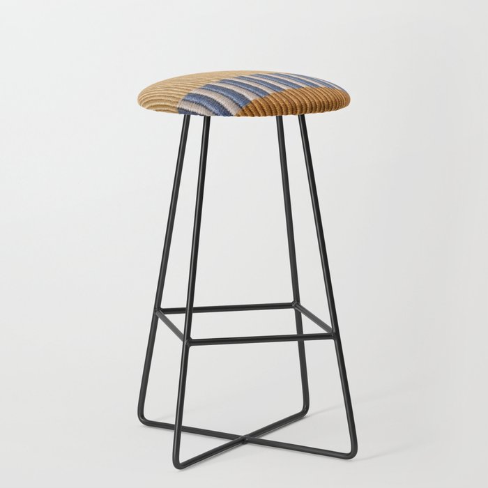 Mid Century Modern Minimalist Color Field Geometric Style Stool Gallery Image 1
