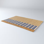 Mid Century Modern Minimalist Color Field Geometric Style Rug Gallery Image 3