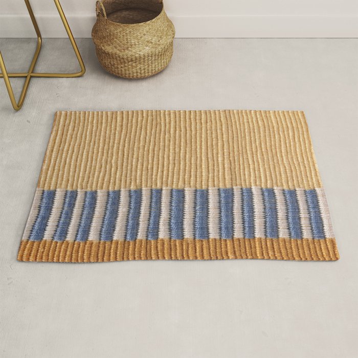 Mid Century Modern Minimalist Color Field Geometric Style Rug Gallery Image 1