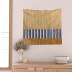 Mid Century Modern Minimalist Color Field Geometric Style Wall Tapestry Gallery Image 2