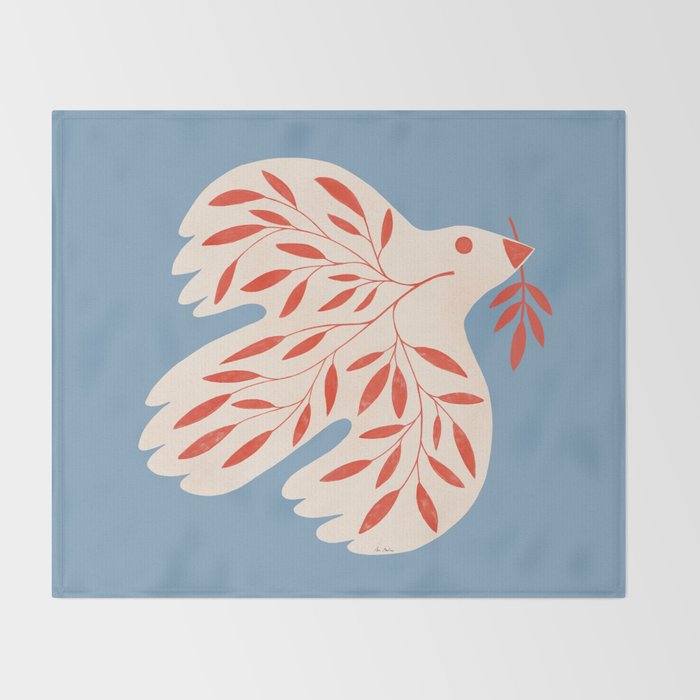 Dove of peace Throw Blanket Gallery Image 2