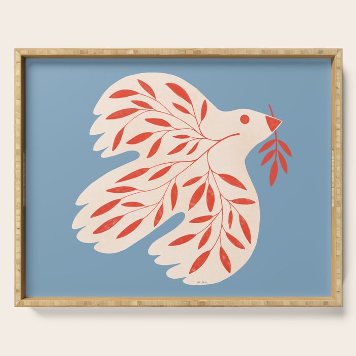 Dove of peace Serving Tray Gallery Image 1