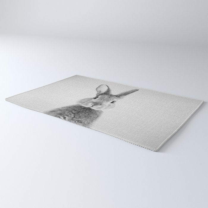 Rabbit - Black & White Rug Gallery Image 3