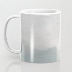 Temple of Flora - Dark Green Seafoam Teal Valley Horizon Gray Cloudy Skies Abstract Nature Painting Coffee Mug Gallery Image 3