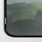 Temple of Flora - Dark Green Seafoam Teal Valley Horizon Gray Cloudy Skies Abstract Nature Painting Laptop Sleeve Gallery Image 3