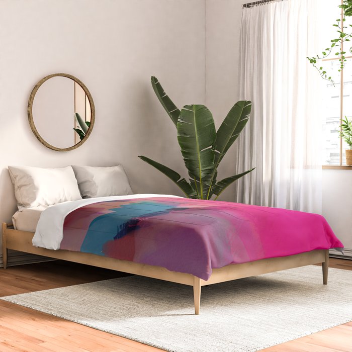 PINK abstract landscape Comforter Gallery Image 2