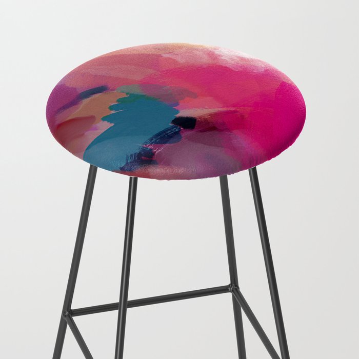 PINK abstract landscape Stool Gallery Image 2