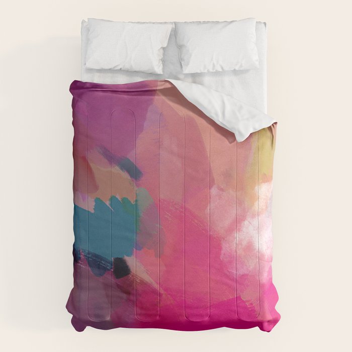 PINK abstract landscape Comforter Gallery Image 1