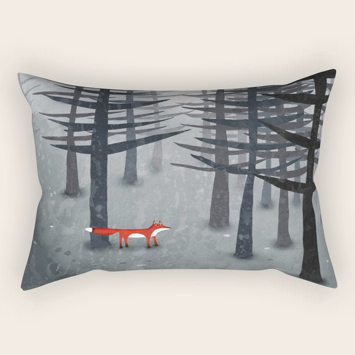 The Fox and the Forest Rectangular Pillow Gallery Image 2