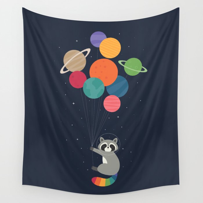 Space Raccoon Wall Tapestry Gallery Image 4