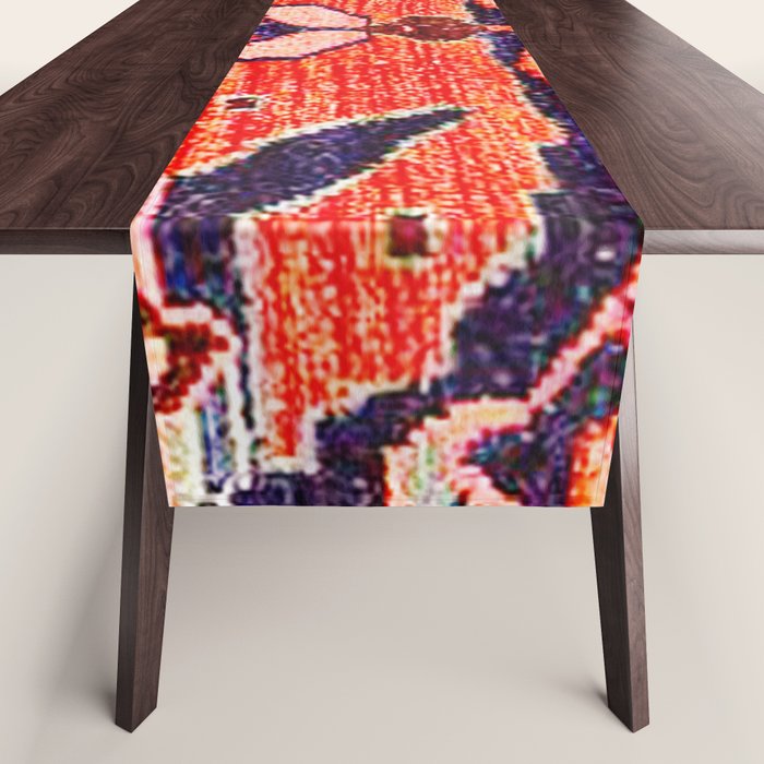 Hamadan Vintage Persian Tribal Rug Print Table Runner Gallery Image 1
