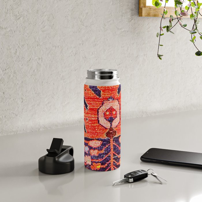 Hamadan Vintage Persian Tribal Rug Print Water Bottle Gallery Image 4