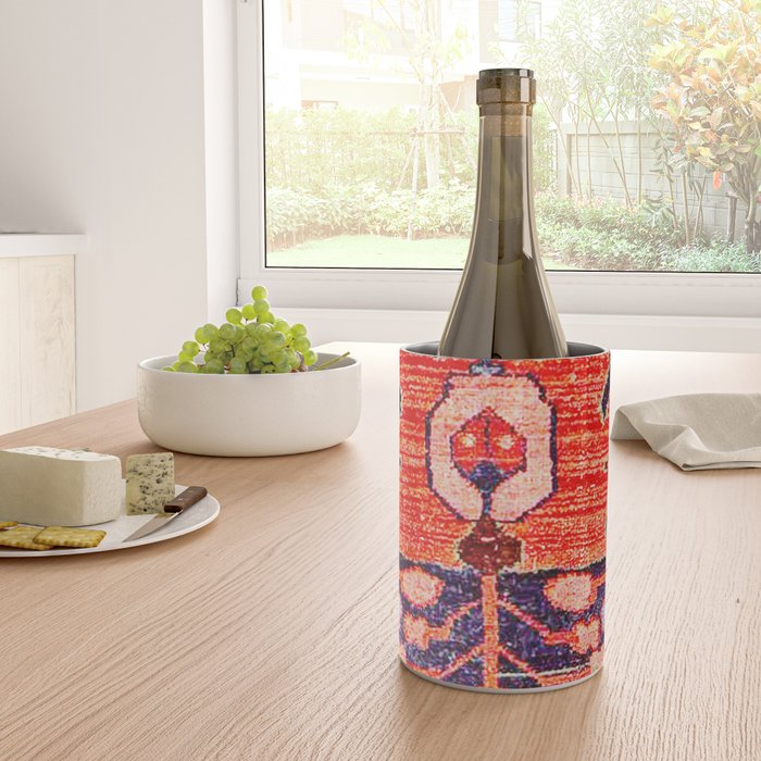 Hamadan Vintage Persian Tribal Rug Print Wine Chiller Gallery Image 4