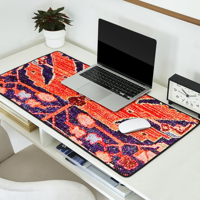 Hamadan Vintage Persian Tribal Rug Print Desk Mat Gallery Image 2