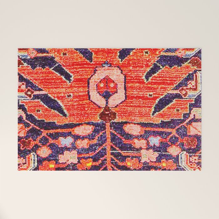 Hamadan Vintage Persian Tribal Rug Print Welcome Mat Gallery Image 1