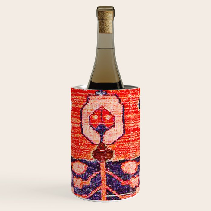 Hamadan Vintage Persian Tribal Rug Print Wine Chiller Gallery Image 1