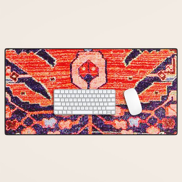 Hamadan Vintage Persian Tribal Rug Print Desk Mat Gallery Image 1