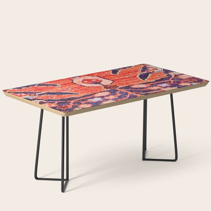 Hamadan Vintage Persian Tribal Rug Print Coffee Table Gallery Image 1