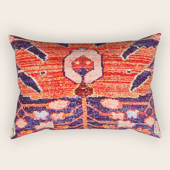Hamadan Vintage Persian Tribal Rug Print Rectangular Pillow Gallery Image 2