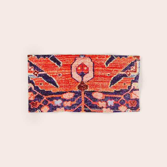 Hamadan Vintage Persian Tribal Rug Print Bath Towel Gallery Image 1