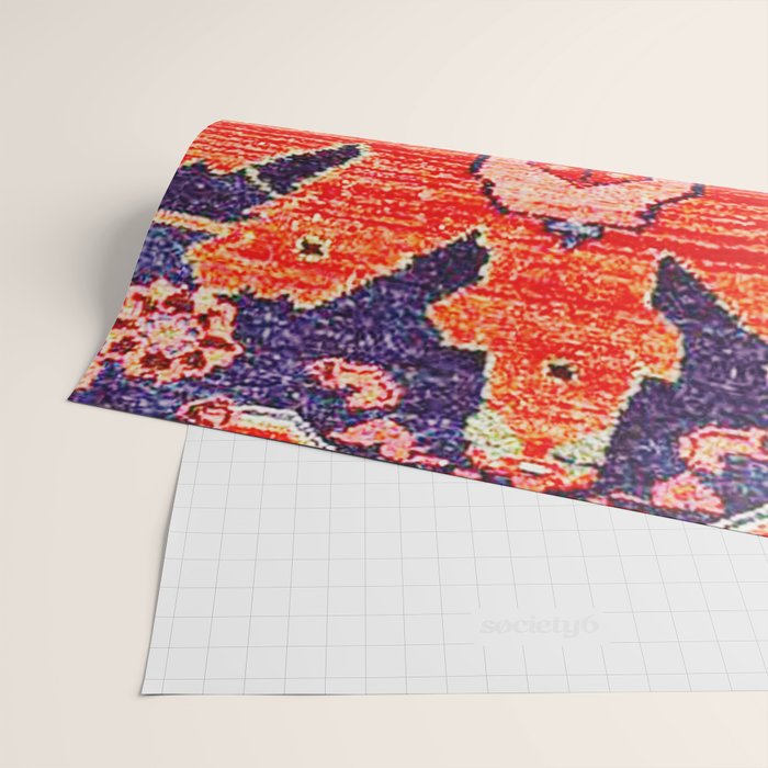 Hamadan Vintage Persian Tribal Rug Print Wrapping Paper Gallery Image 2