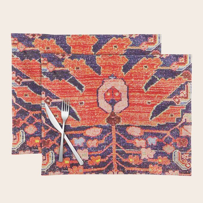 Hamadan Vintage Persian Tribal Rug Print Placemat Gallery Image 1